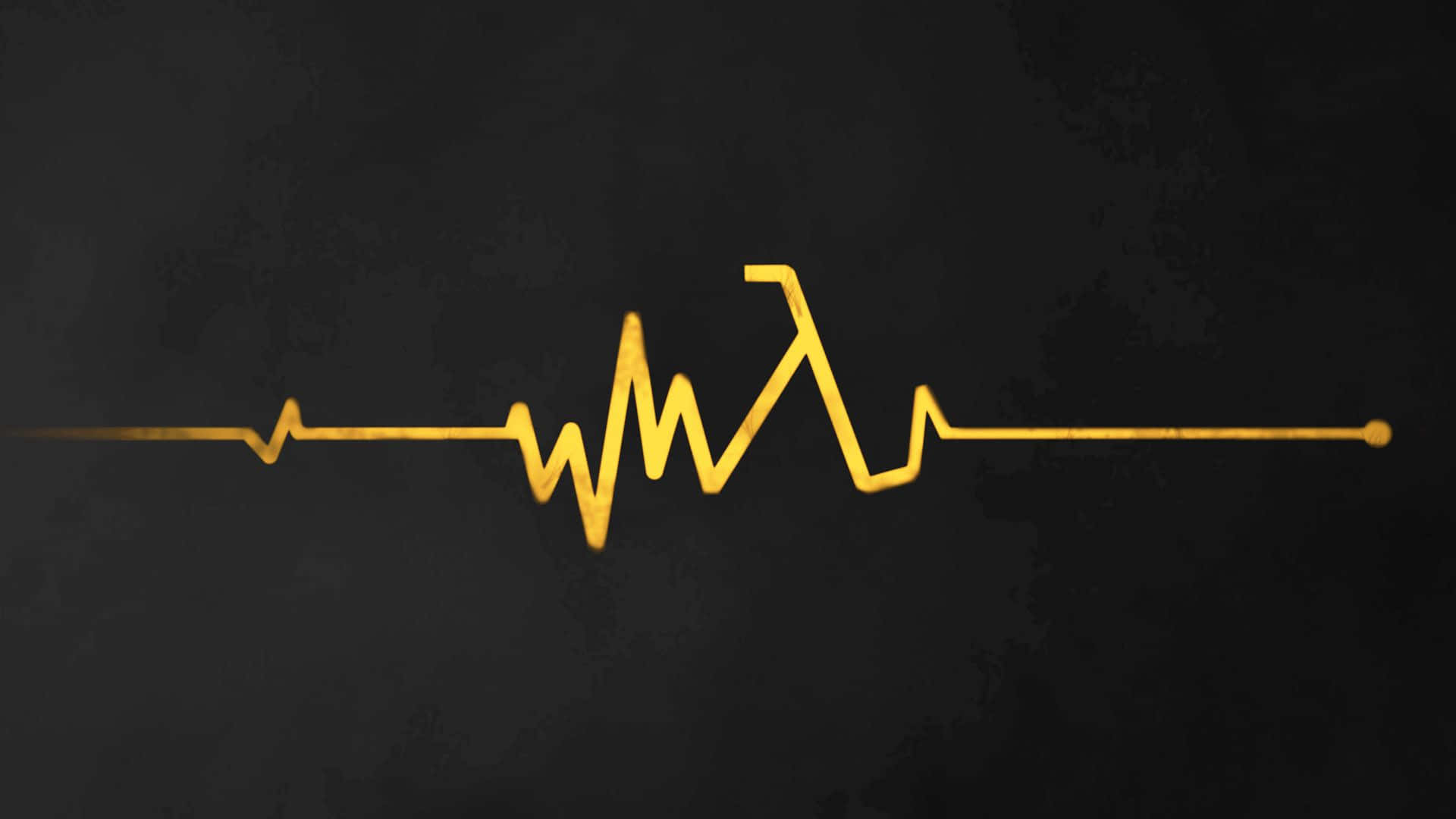 Heart Rate, glowing golden heartbeat line, textured dark background, Full HD Desktop Wallpaper
