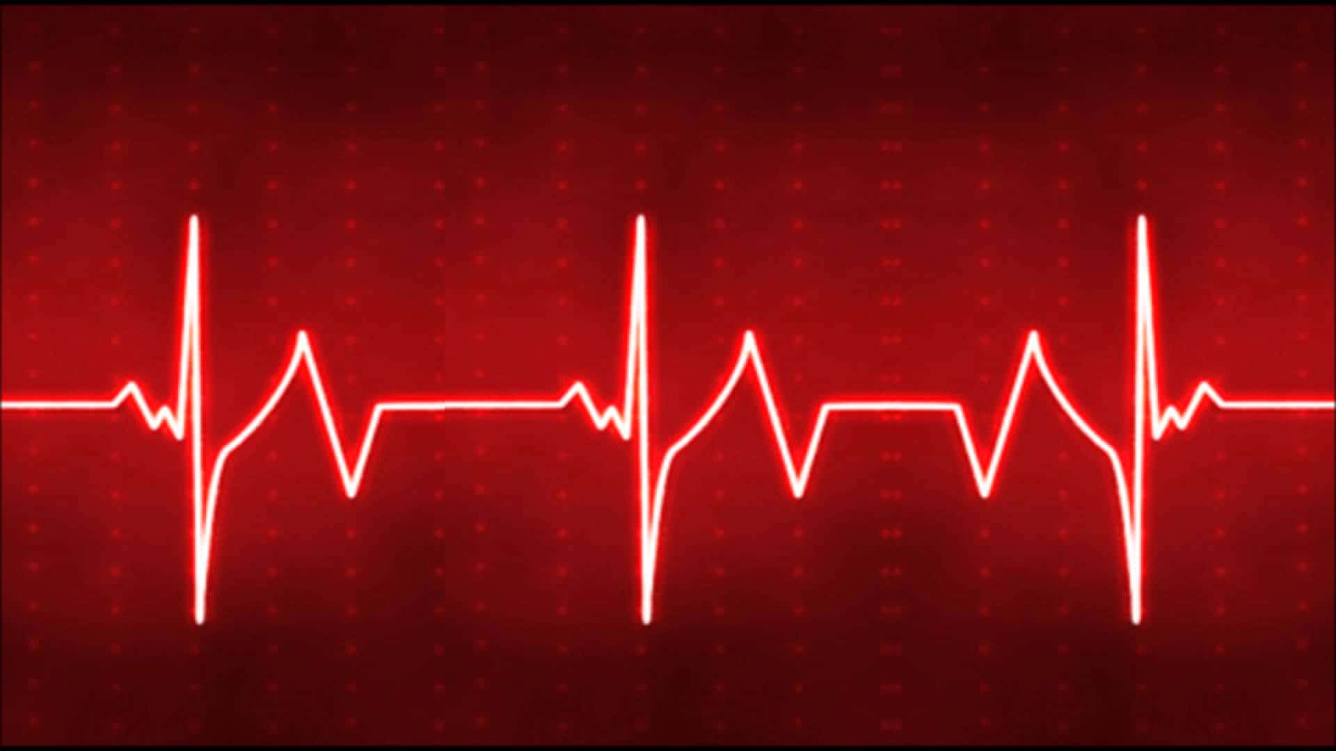 Heart Rate, red electrocardiogram line, dark red dotted background, Full HD Desktop Wallpaper