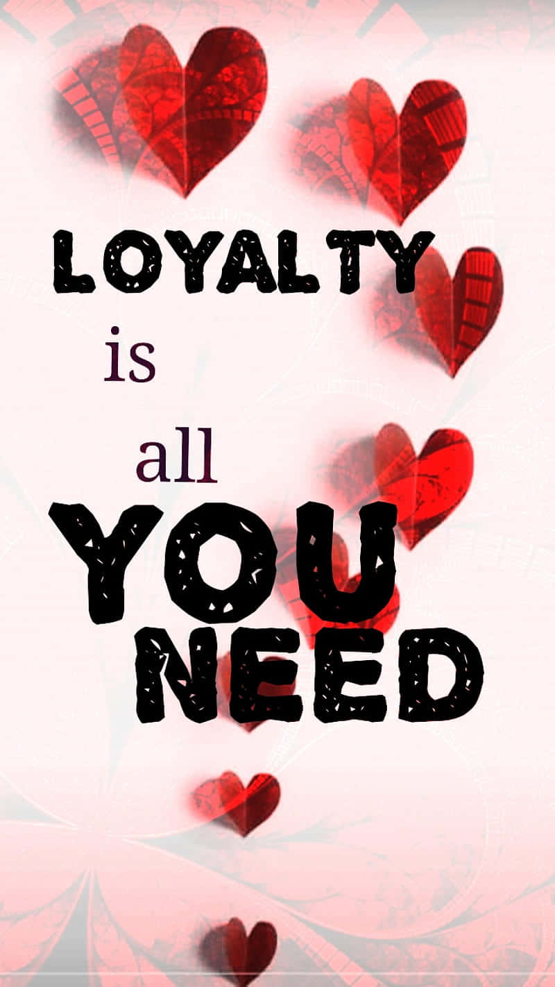 soft pink background, scattered red hearts, Bold text, HD Phone Wallpaper