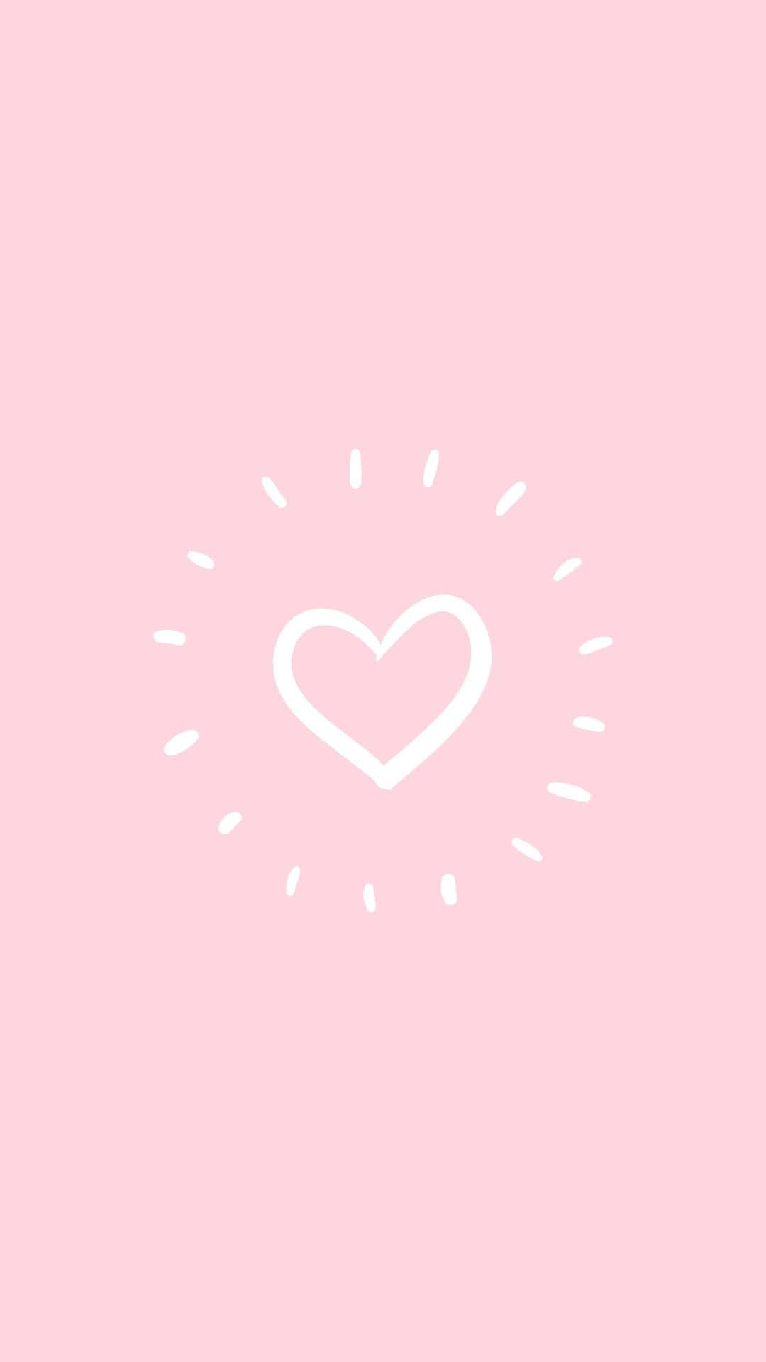 heart shape, white heart, radiating dashes, Full HD Phone Wallpaper