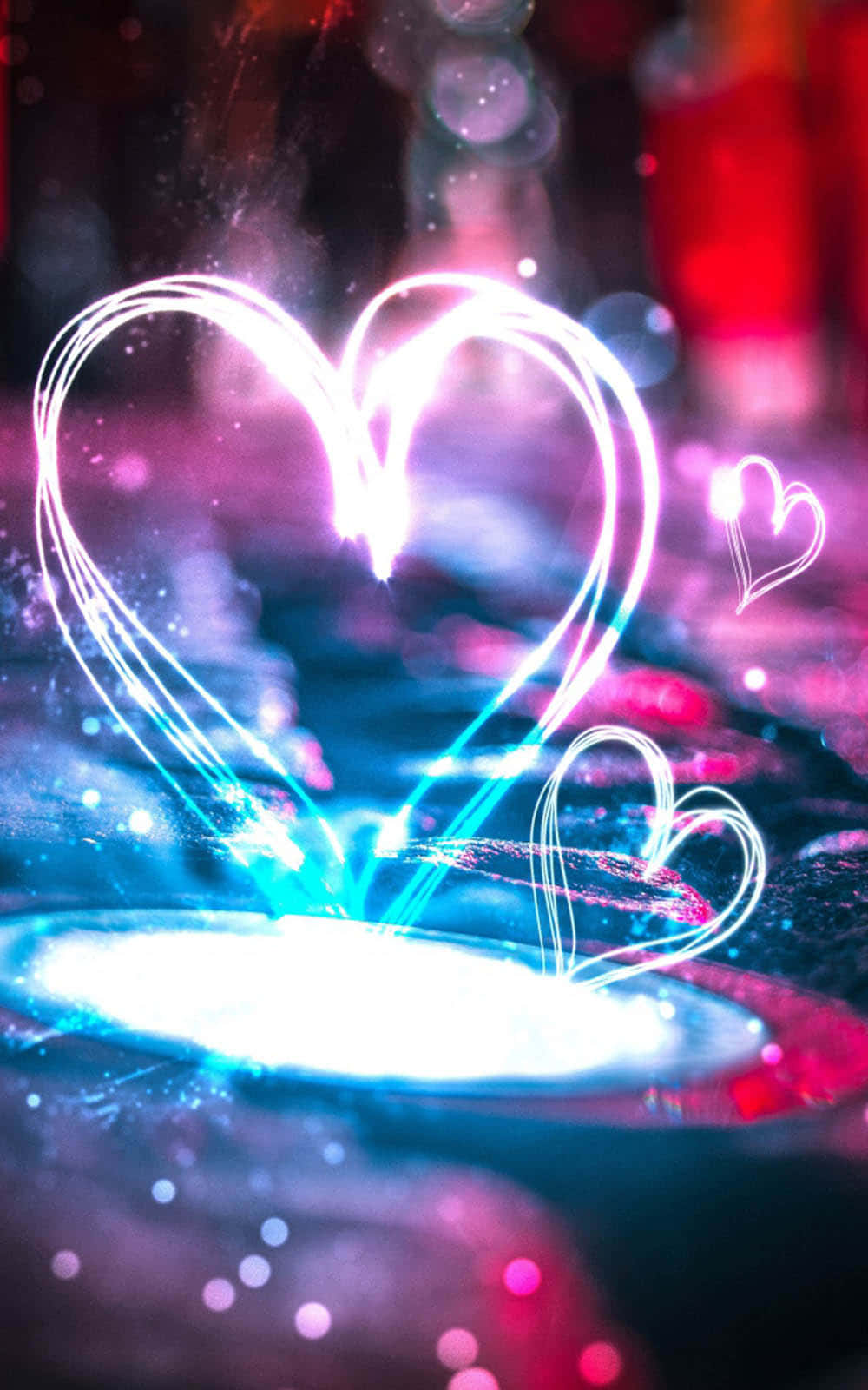heart shape, red heart, vibrant pink, HD Phone Wallpaper