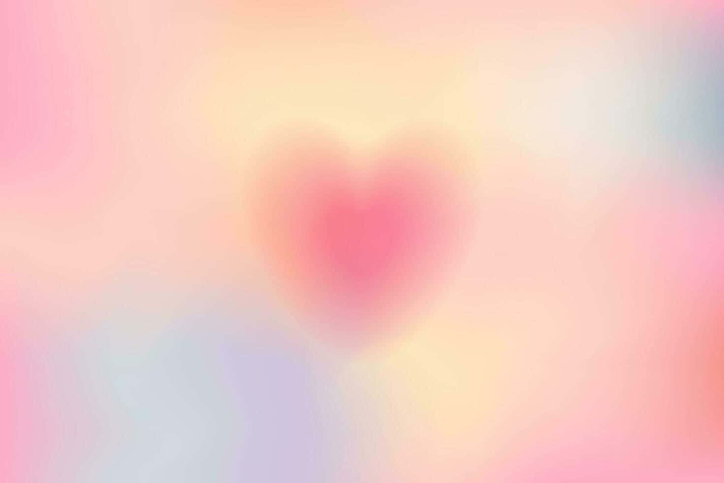 abstract blurry heart, pastel gradient, pink, HD Desktop Wallpaper