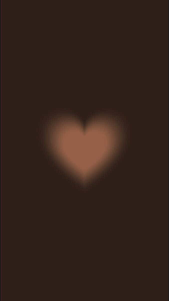 heart shape, warm light, deep brown background, SD Phone Wallpaper