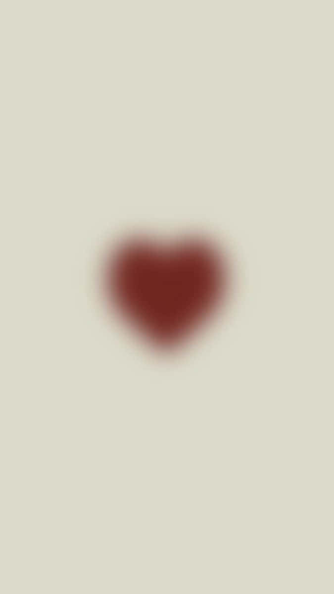 red heart, pale beige background, abstract blurry heart shapes, SD Phone Wallpaper