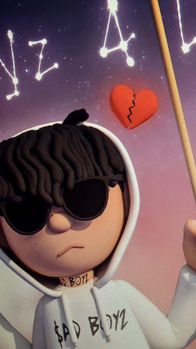 3d-rendered cartoon character, hoodie, sunglasses, SD Phone Wallpaper