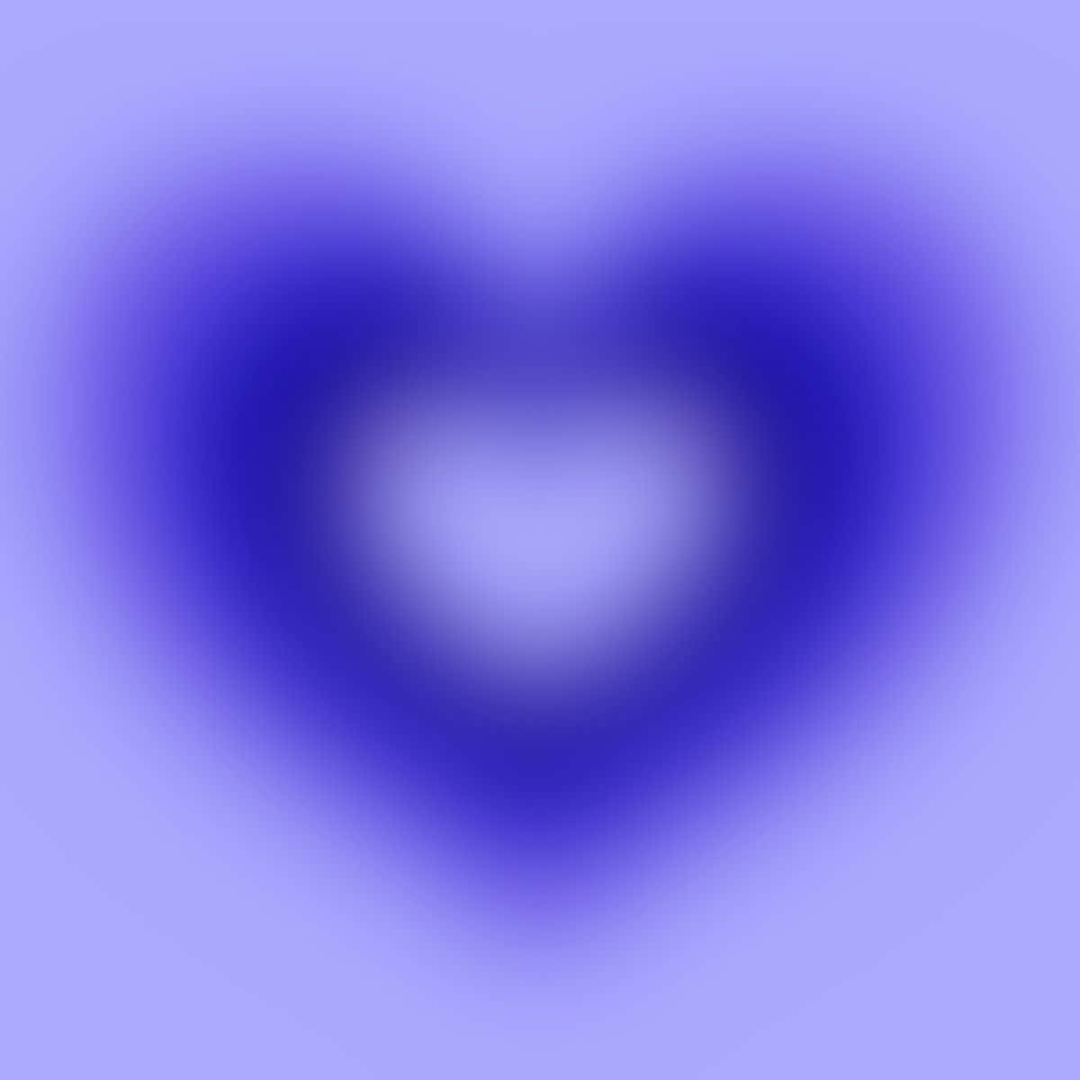abstract blurry heart background, soft gradient heart shape, deep to light blue, SD Desktop Wallpaper
