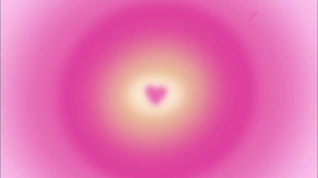 heart, soft pink gradient, glowing heart, HD Desktop Wallpaper