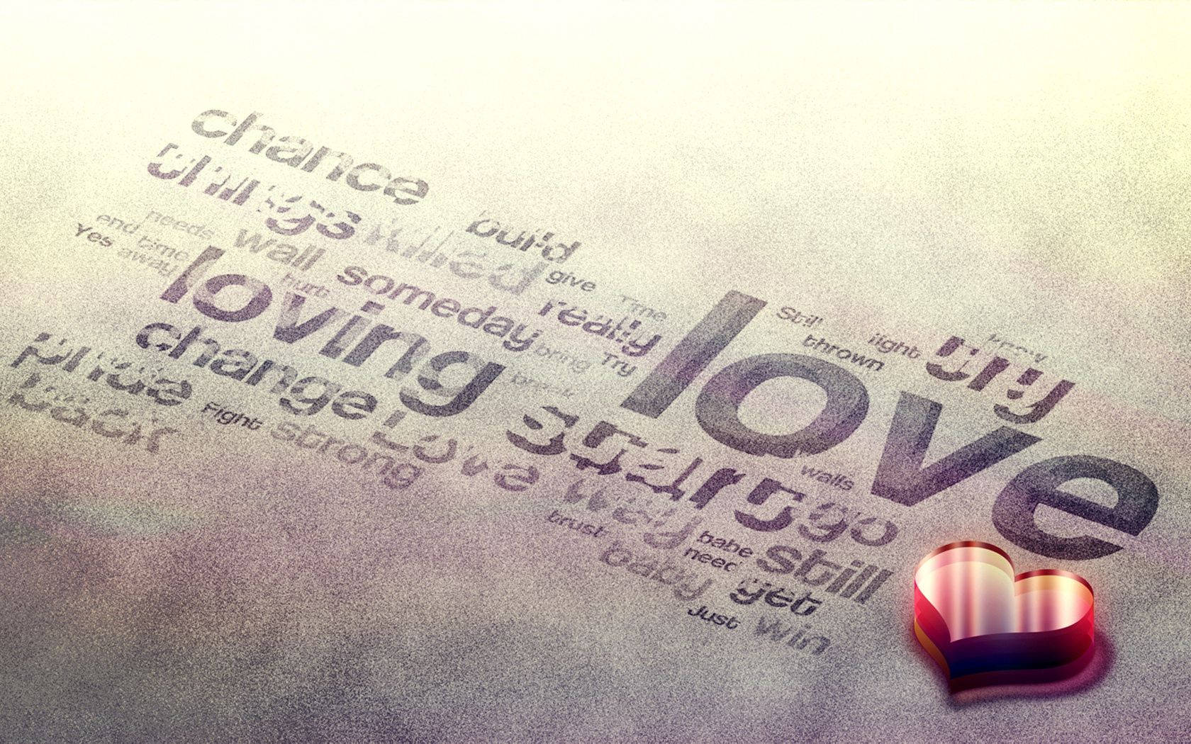 love, heart icon, glowing, HD Desktop Wallpaper