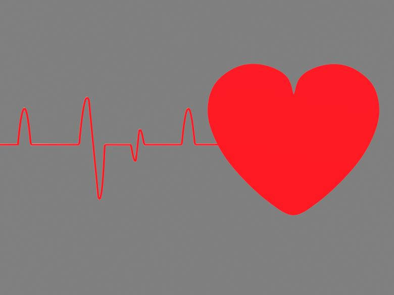 Heartbeat, red heart symbol, heartbeat line, SD Desktop Wallpaper