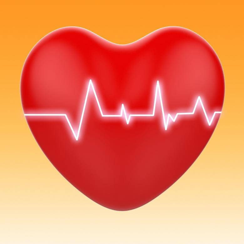 red heartbeat lifeline, glossy red heart, glowing white heartbeat line, SD Desktop Wallpaper