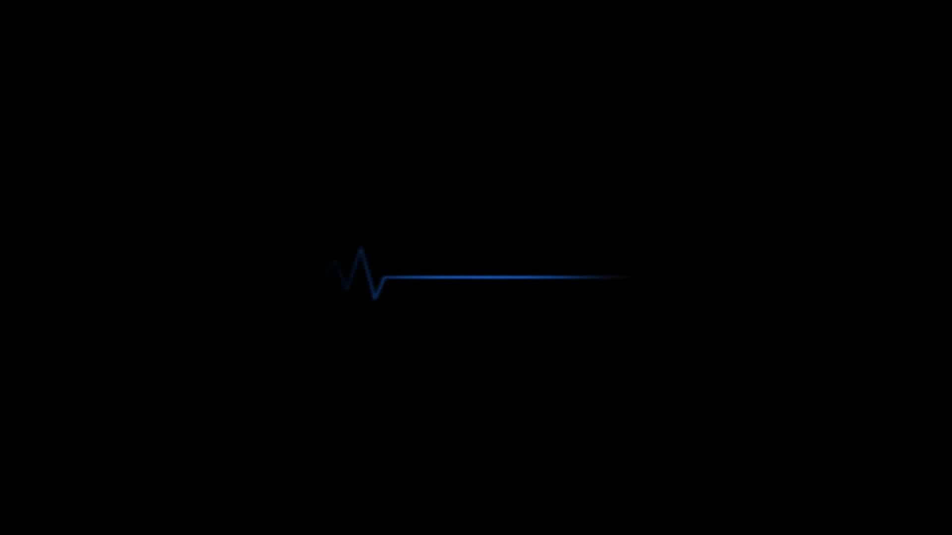 Heartbeat, glowing blue heartbeat line, deep black void, Full HD Desktop Wallpaper