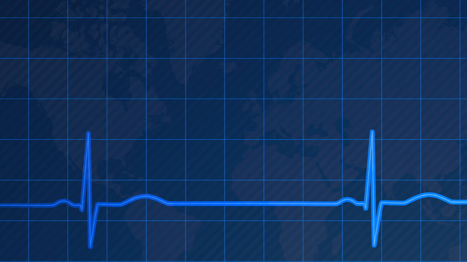 healthcare heart monitor, glowing blue heartbeat line, grid, Full HD Desktop Wallpaper