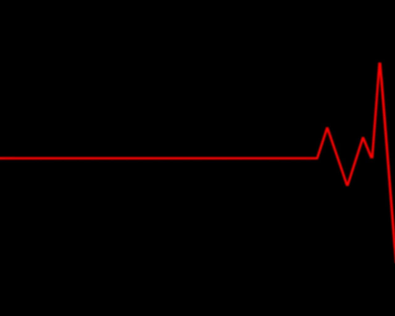 Heartbeat, stark red line, black background, HD Desktop Wallpaper