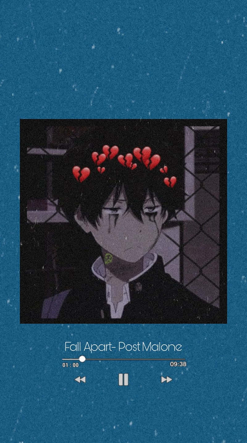 Heartbreak Anime, anime boy, broken heart emojis, HD Phone Wallpaper