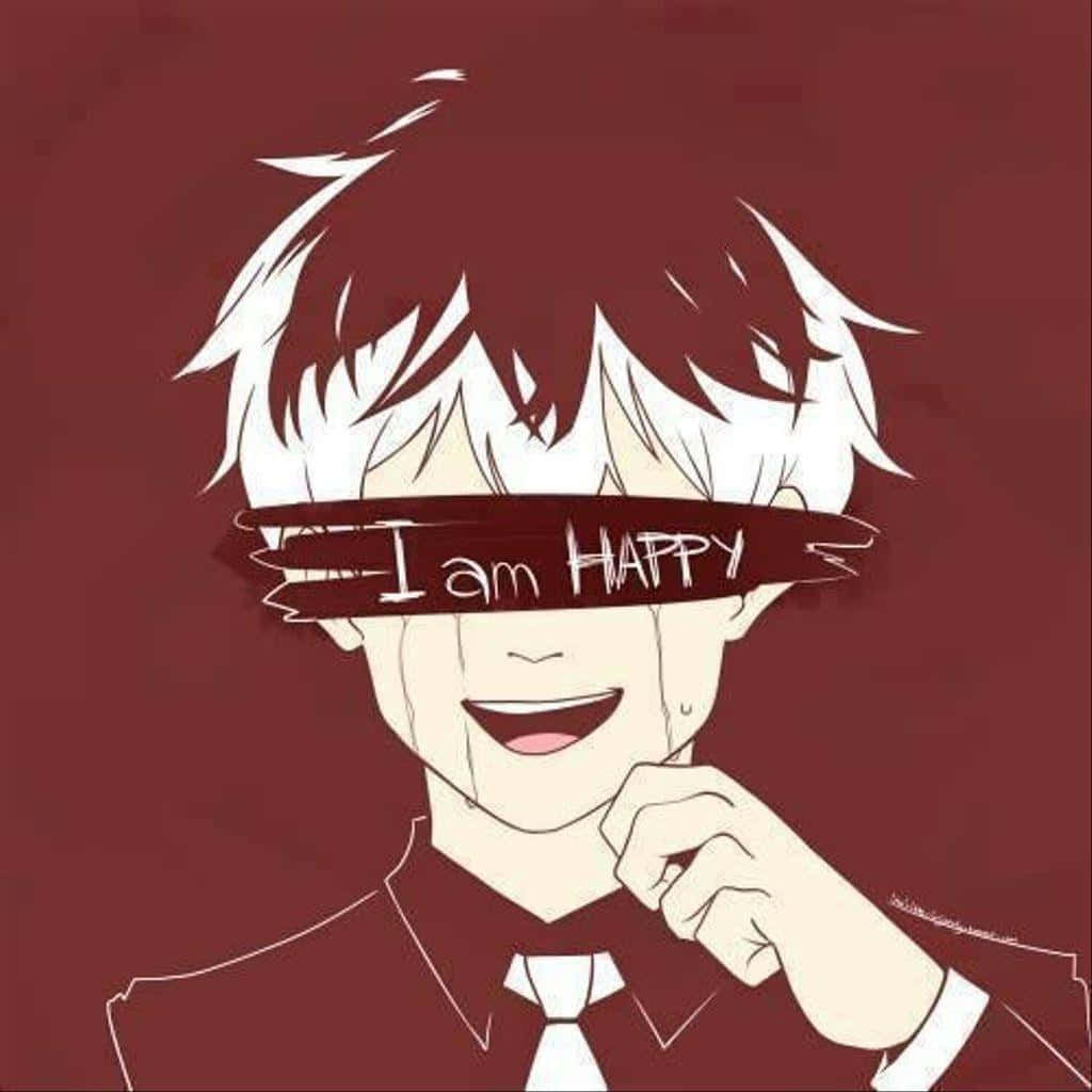 white hair, red blindfold, Anime boy, SD Desktop Wallpaper