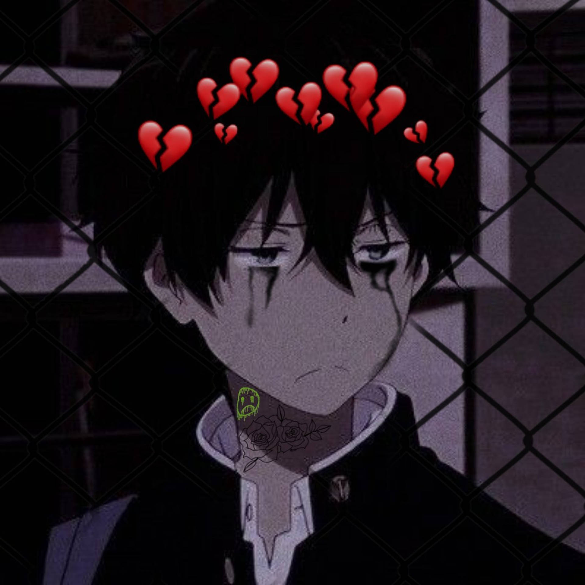 Poetic Despair, sad anime boy, tears, Full HD Desktop Wallpaper