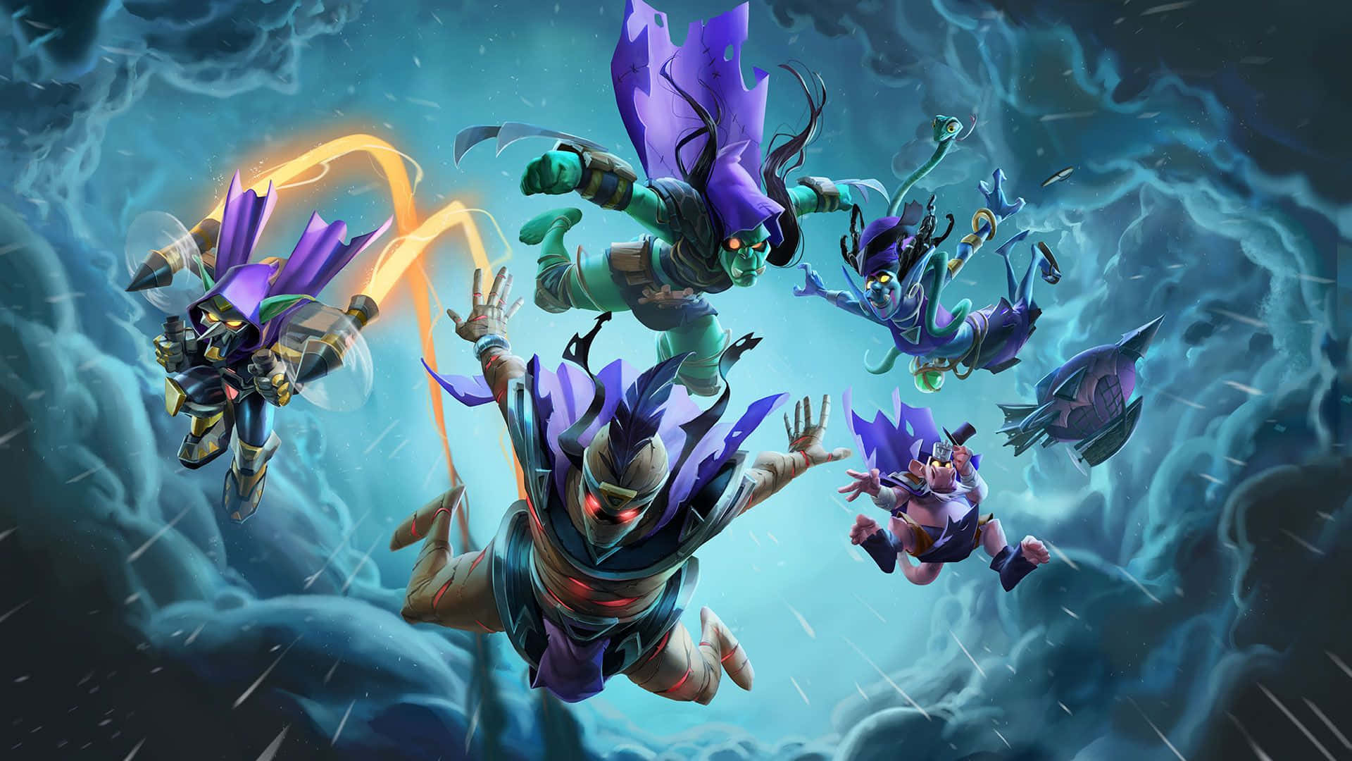 Hearthstone Desktop, fantasy characters, purple wings, Full HD Desktop Wallpaper