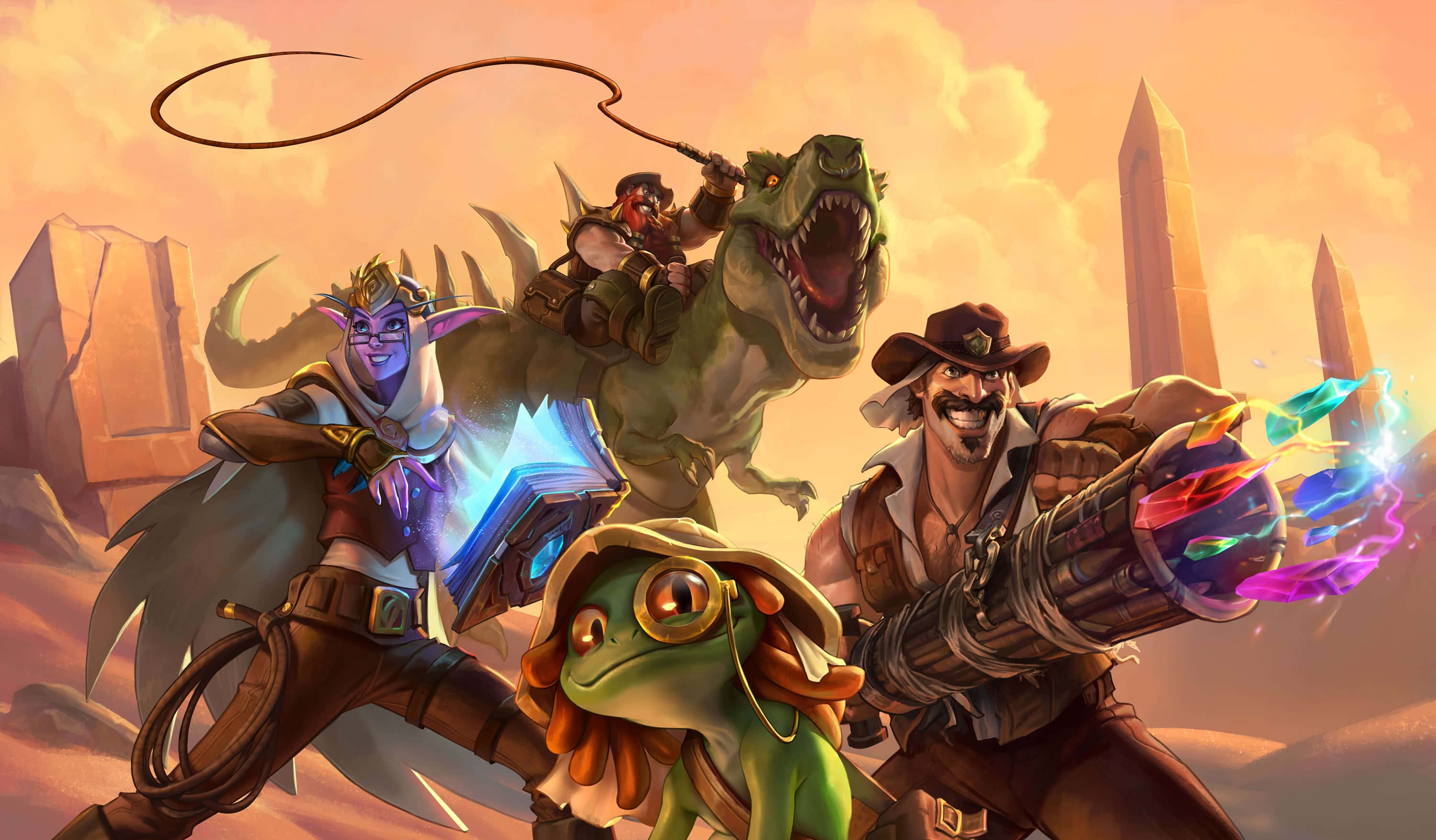 Hearthstone, PC, fantasy adventurers, 2K Desktop Wallpaper