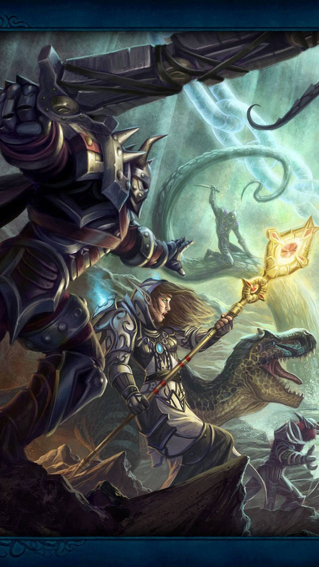 Hearthstone Phone, fantasy warrior, ornate armor, SD Phone Wallpaper
