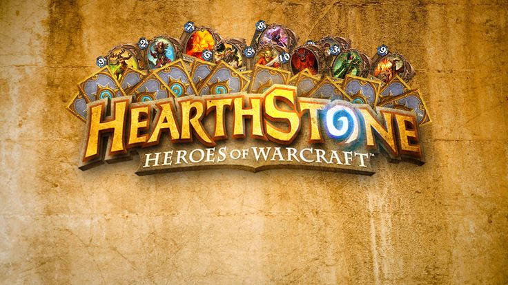Hearthstone, Hearthstone logo, colorful card backs, SD Desktop Wallpaper