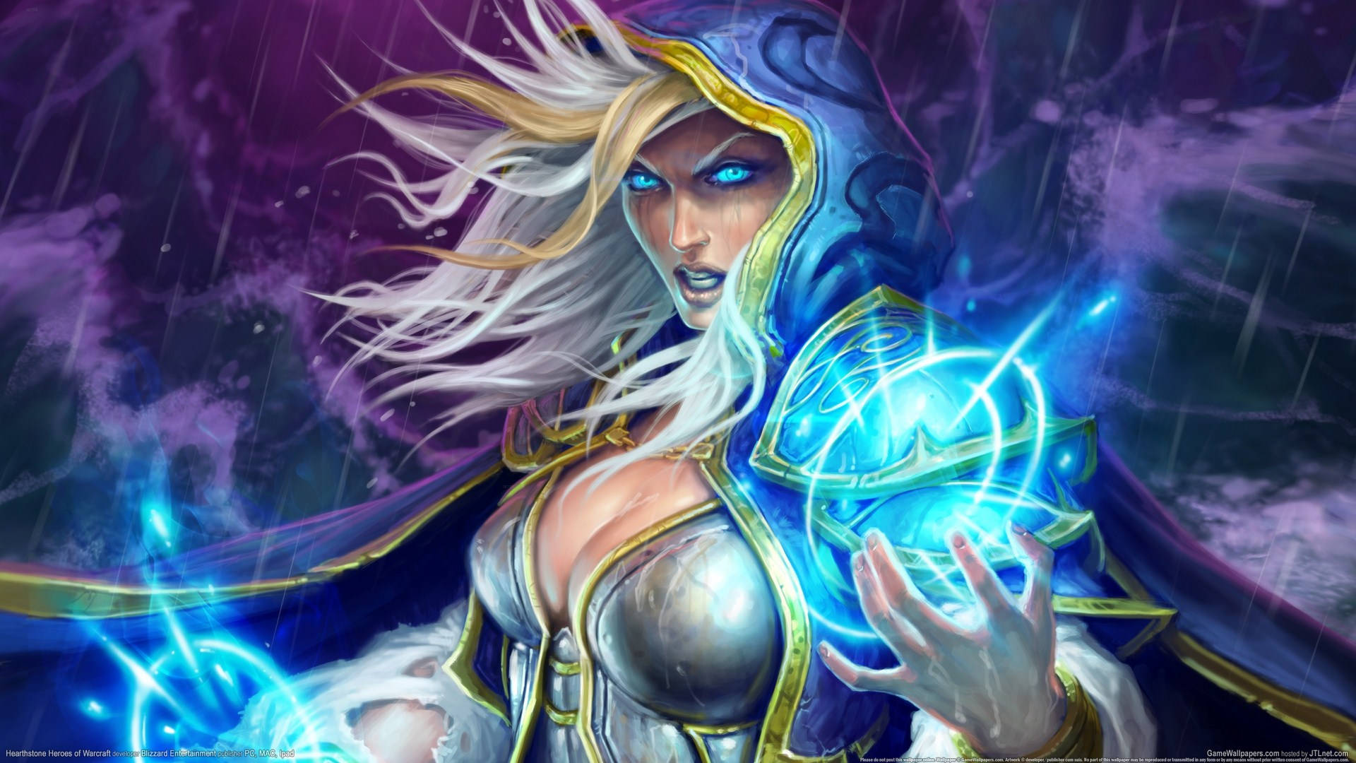 Hearthstone, mage class, female mage, Full HD Desktop Wallpaper