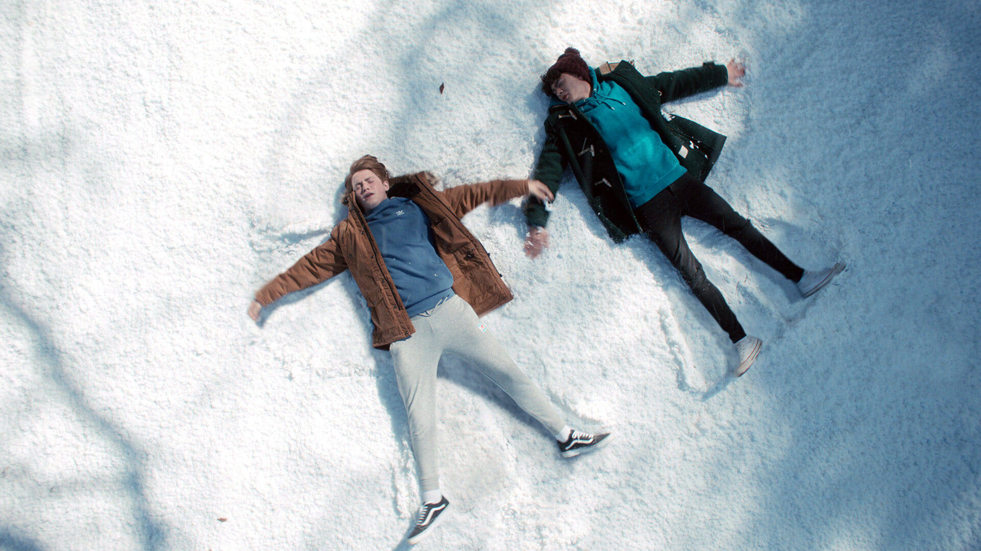 Heartstopper, snow angels, sunlight, Full HD Desktop Wallpaper