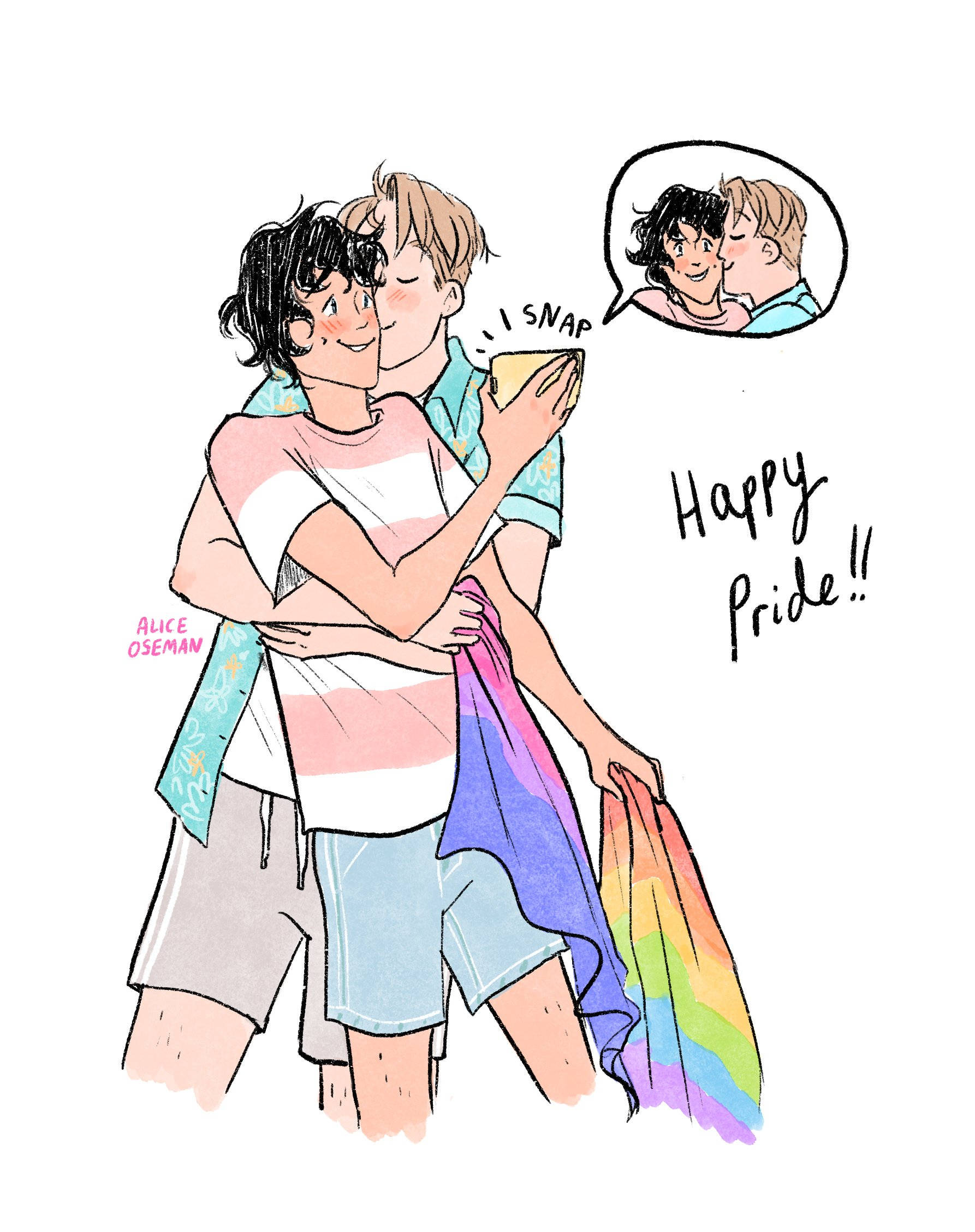 Heartstopper, rainbow flag, Happy Pride!!, Full HD Phone Wallpaper