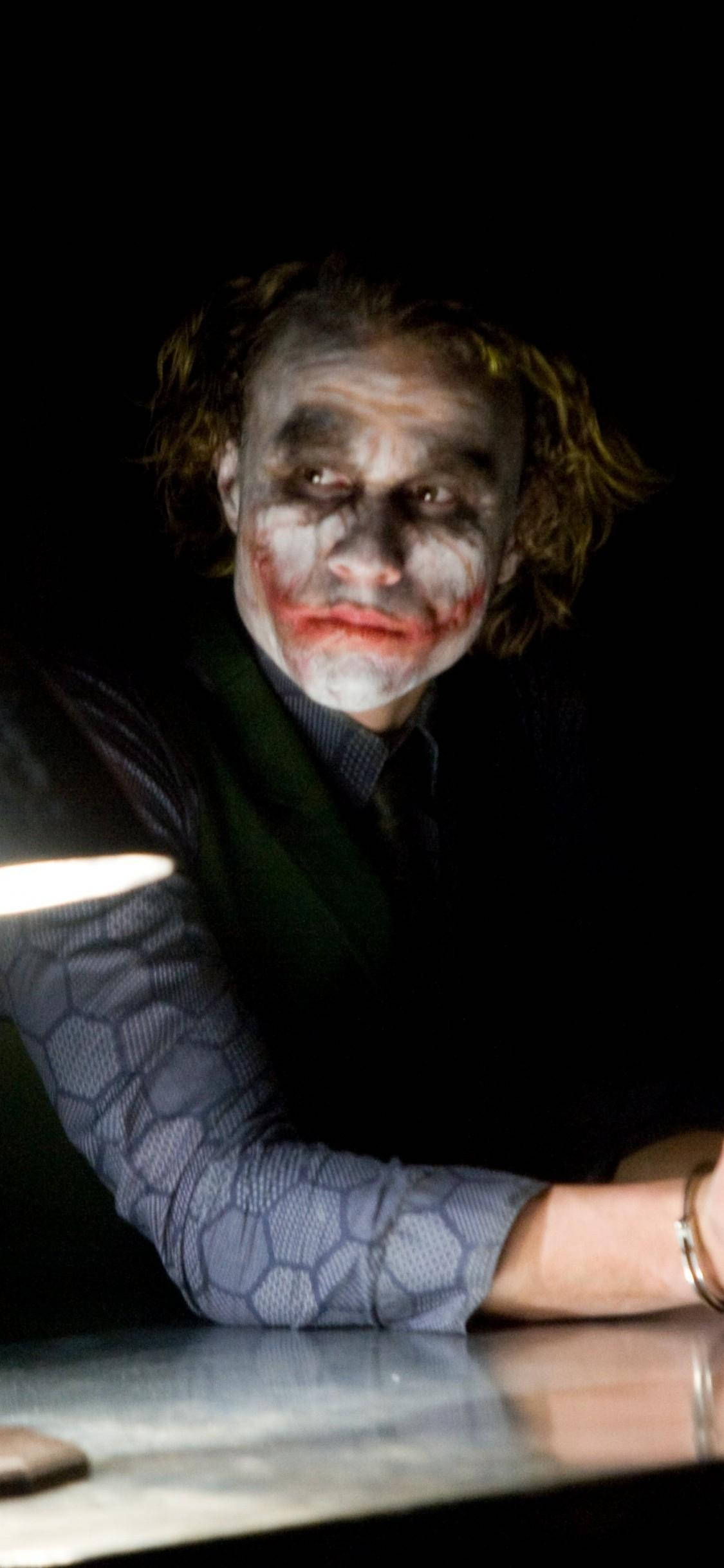 Heath Ledger, Joker, white face paint, Full HD Phone Wallpaper