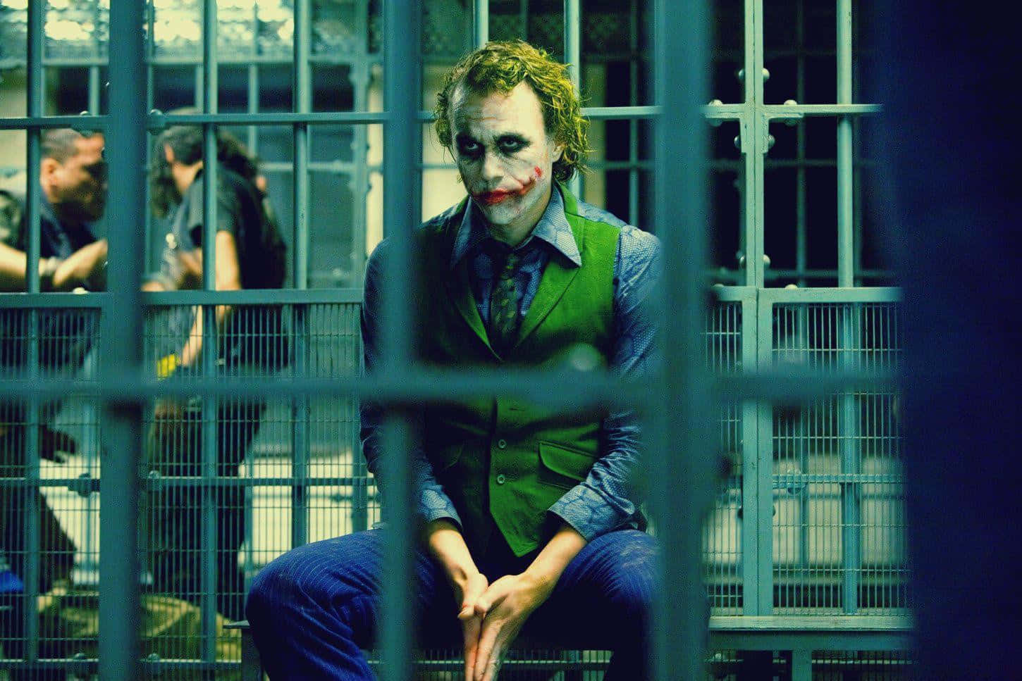 Joker, prison bars, green vest, HD Desktop Wallpaper