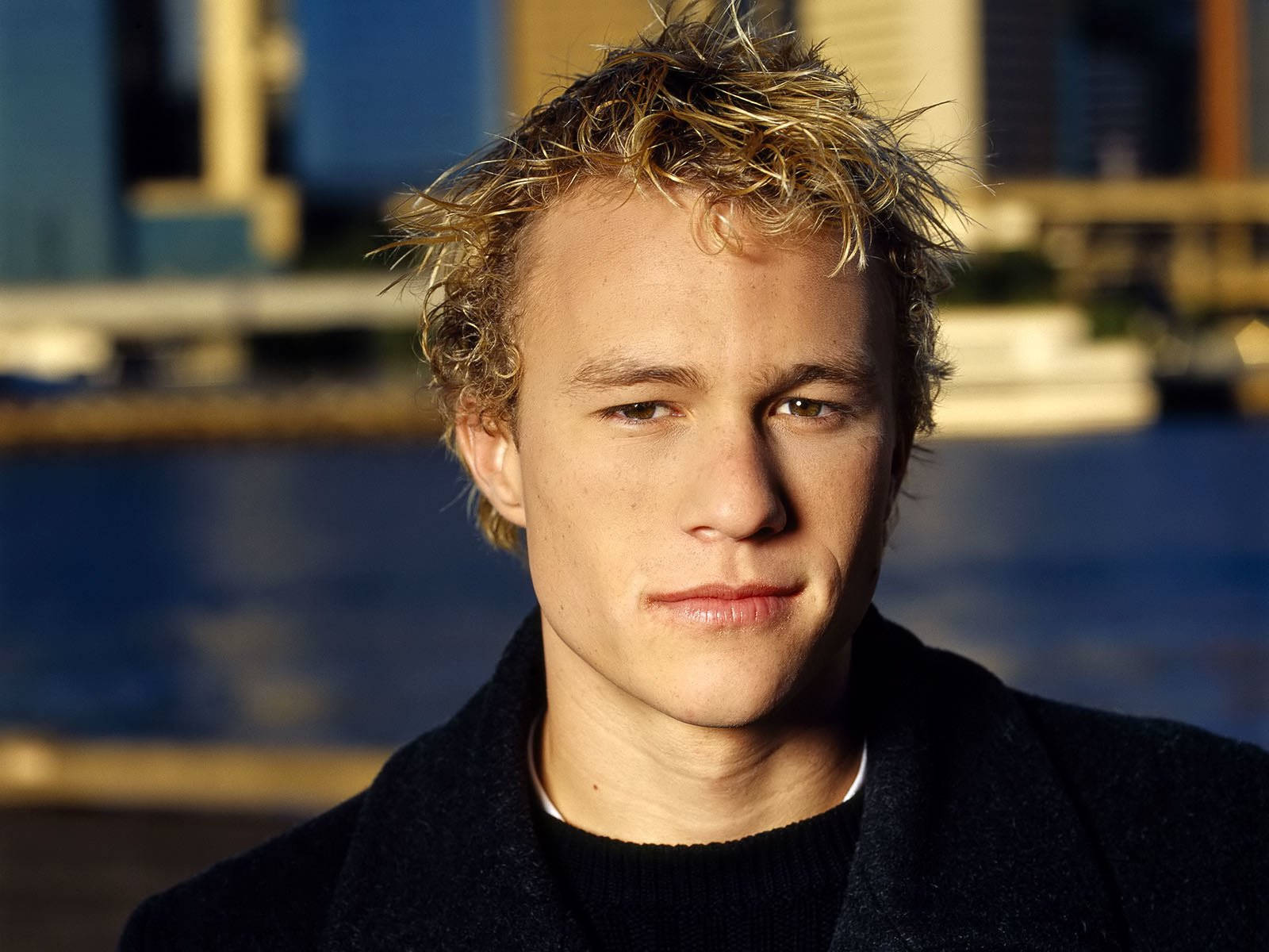 Heath Ledger, golden hour, waterfront cityscape, HD Desktop Wallpaper