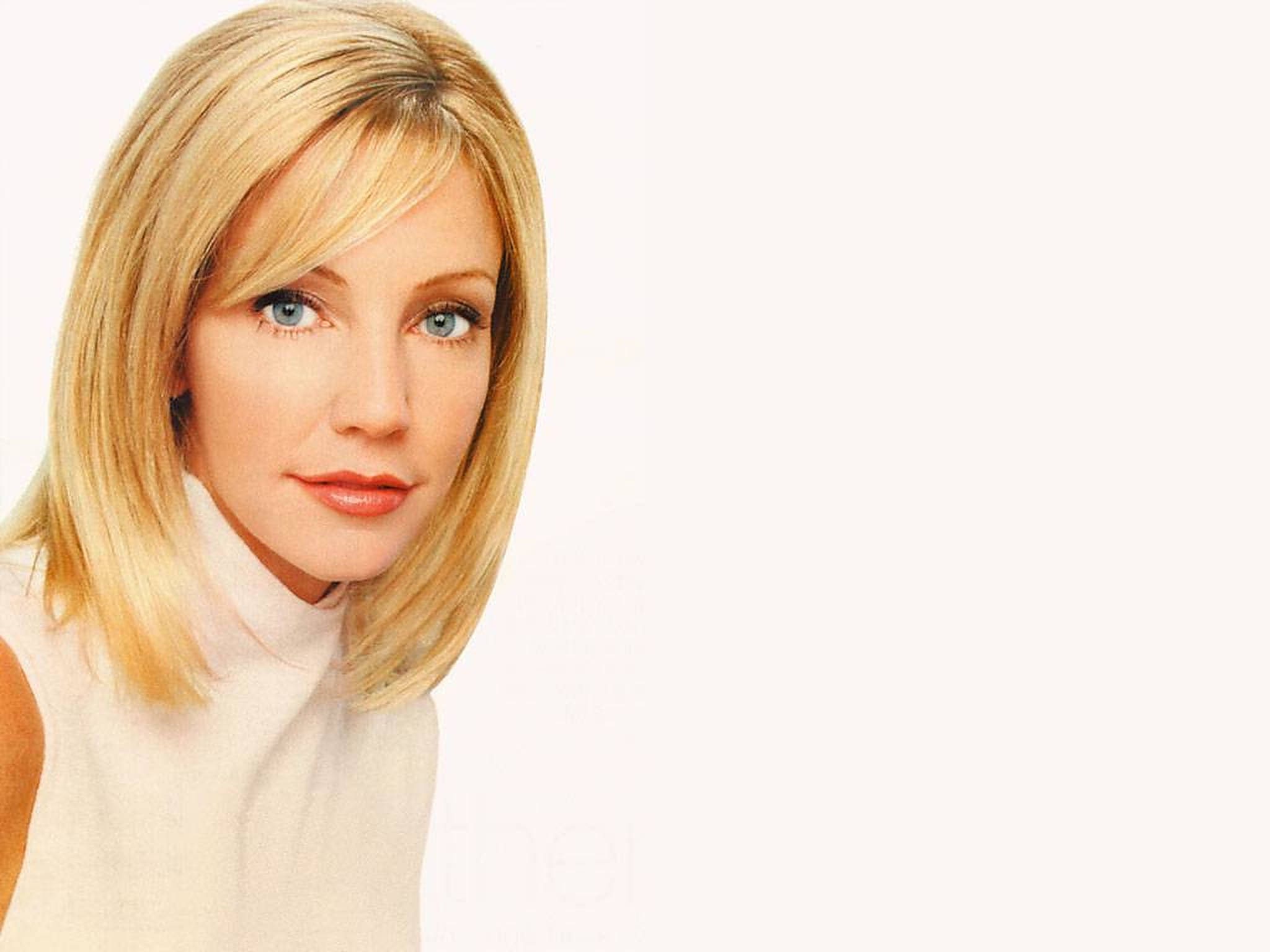 Heather Locklear, blonde hair, blue eyes, Full HD Desktop Wallpaper
