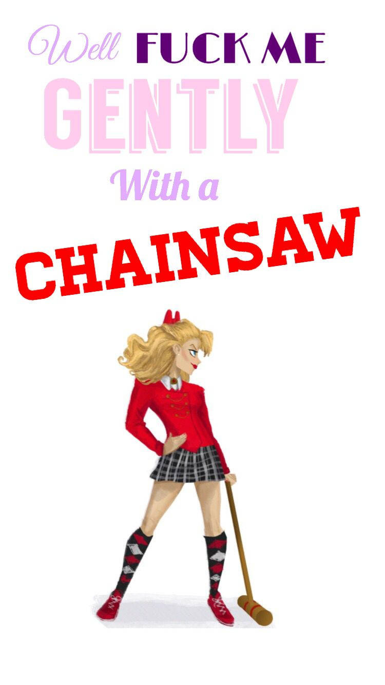 Heathers, chainsaw, red school uniform, HD Phone Wallpaper