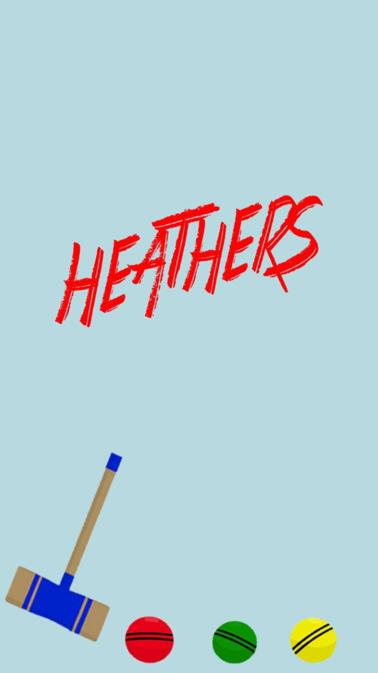 Heathers, croquet mallet, three colorful balls, HD Phone Wallpaper