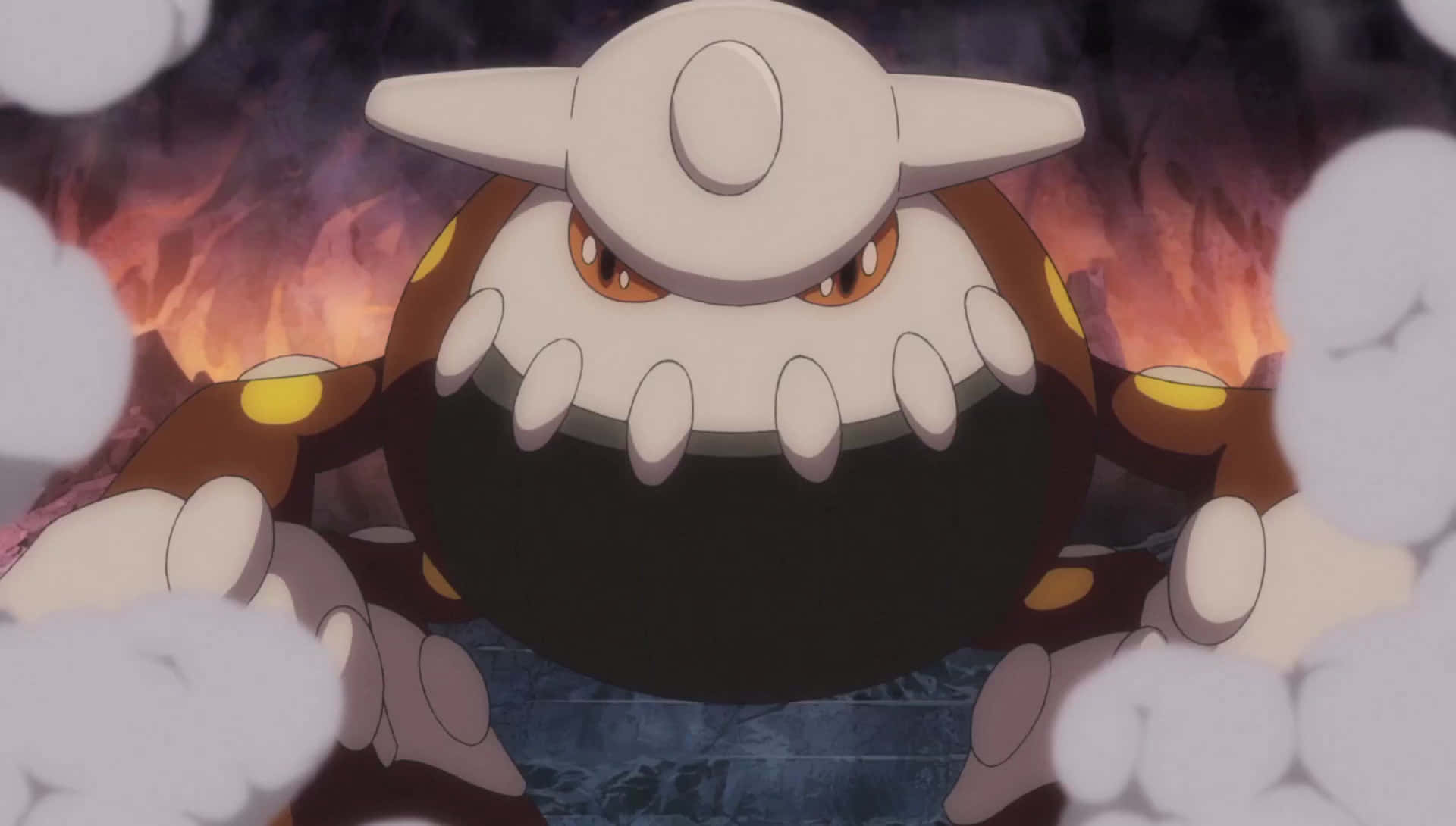 Heatran, anime, white hat, Full HD Desktop Wallpaper