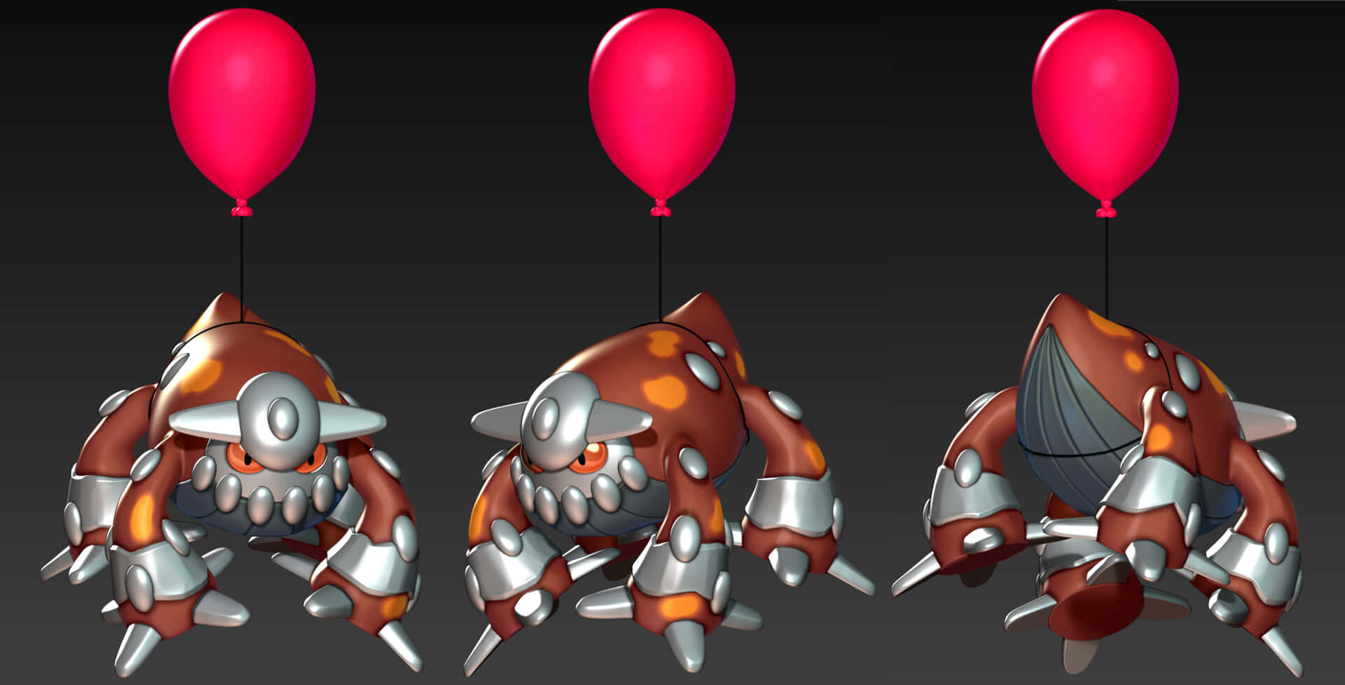 Heatran, 3d-rendered, robotic crab-like creatures, Full HD Desktop Wallpaper