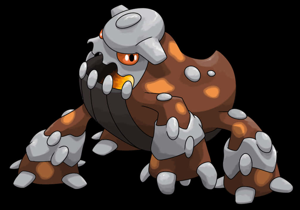 Heatran, brown, silver, SD Desktop Wallpaper