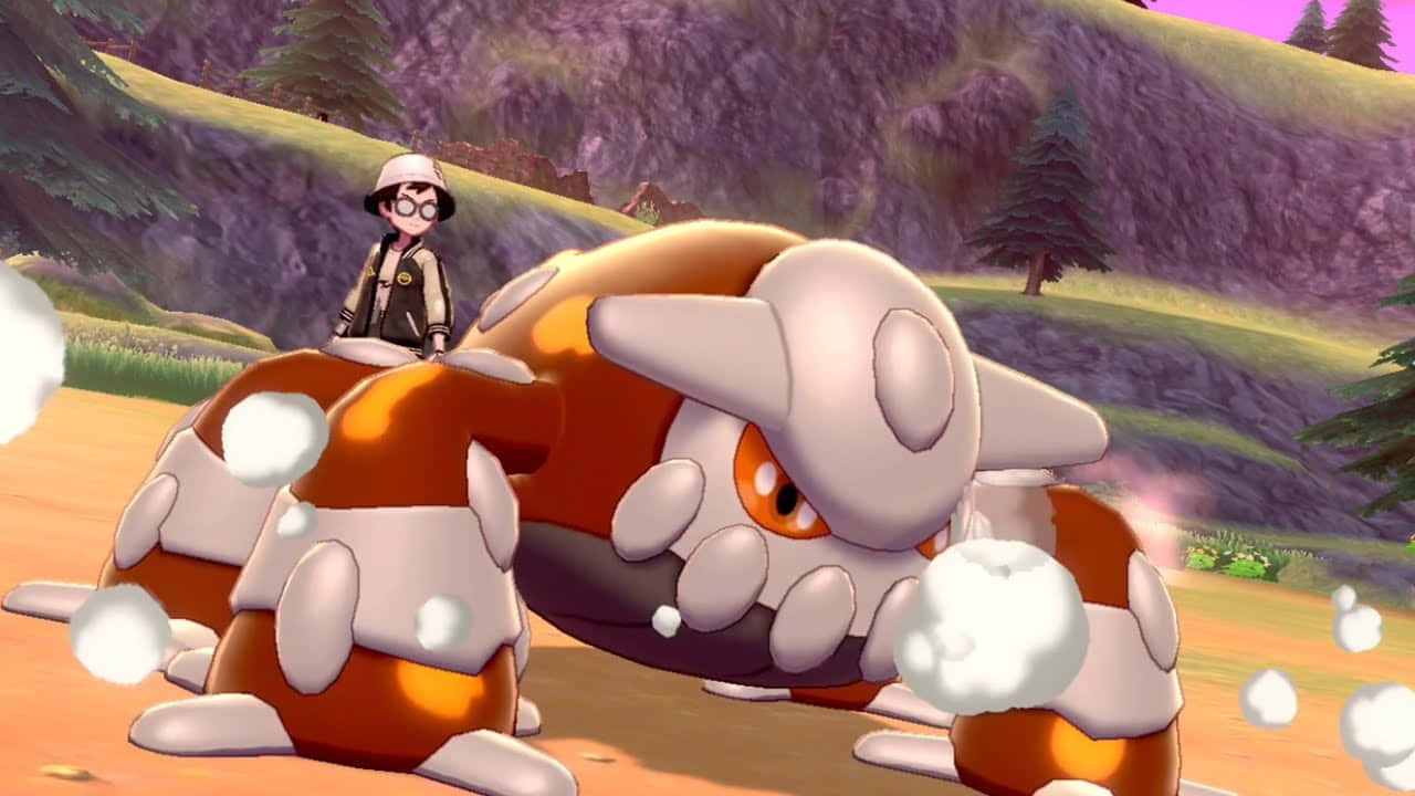 Heatran, trainer, orange and white, HD Desktop Wallpaper