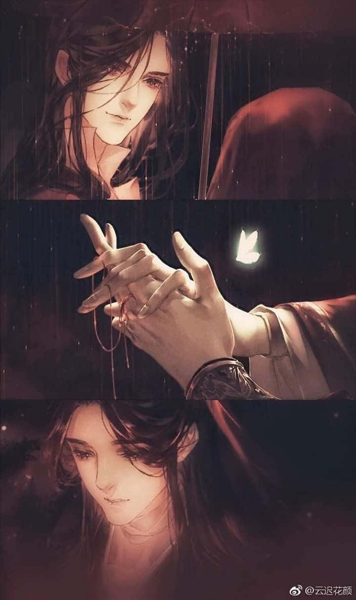 Heaven Officials Blessing, glowing butterfly, wet hair, SD Phone Wallpaper