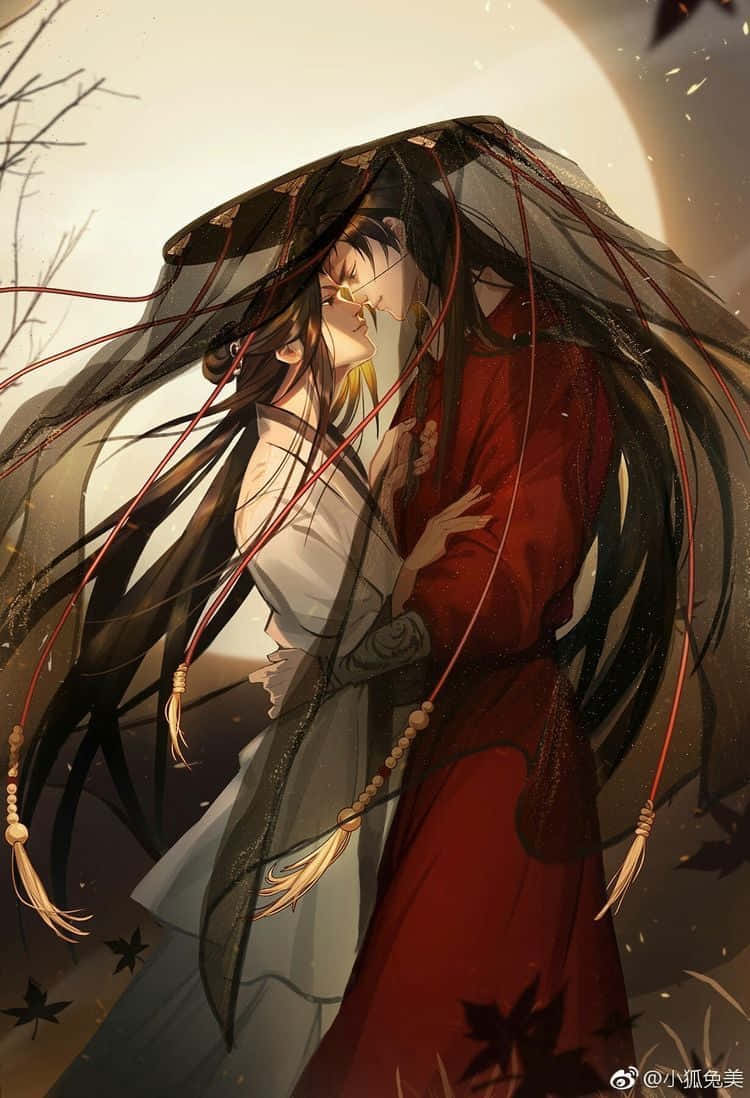 Heaven Officials Blessing, anime characters, traditional robes, SD Phone Wallpaper