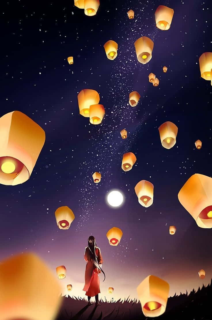 Heaven Officials Blessing, red, hill, SD Phone Wallpaper