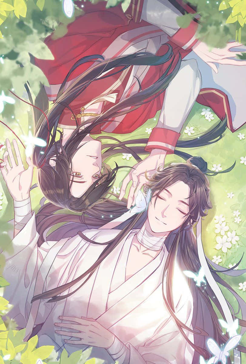 Heaven Officials Blessing, anime characters, flowing robes, SD Phone Wallpaper