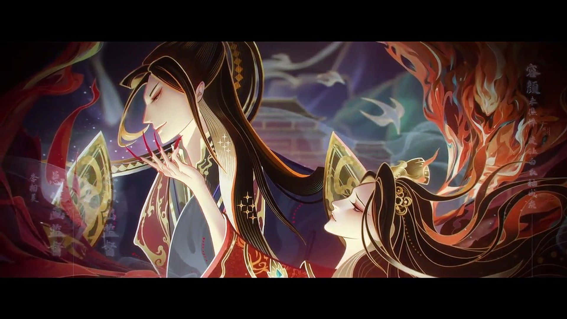 Heaven Officials Blessing, anime-style figures, ornate robes, Full HD Desktop Wallpaper