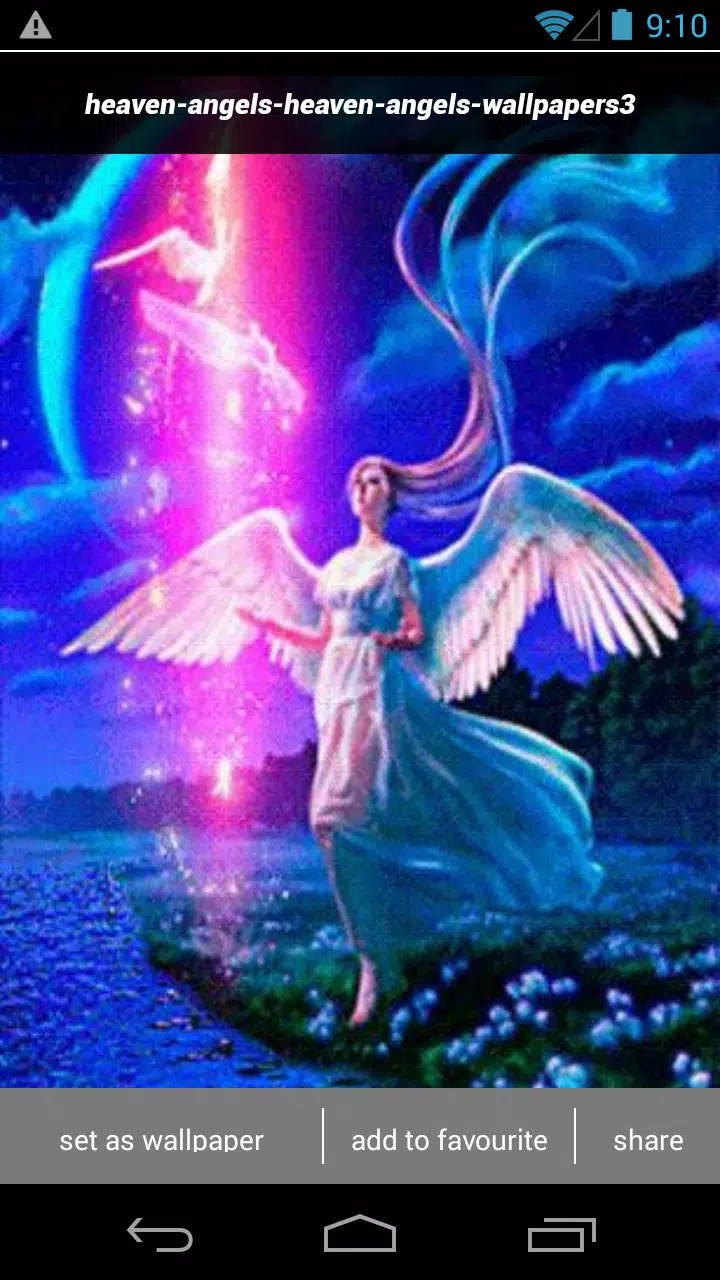 Heavenly Angels, glowing blue flowers, cosmic sky, HD Phone Wallpaper