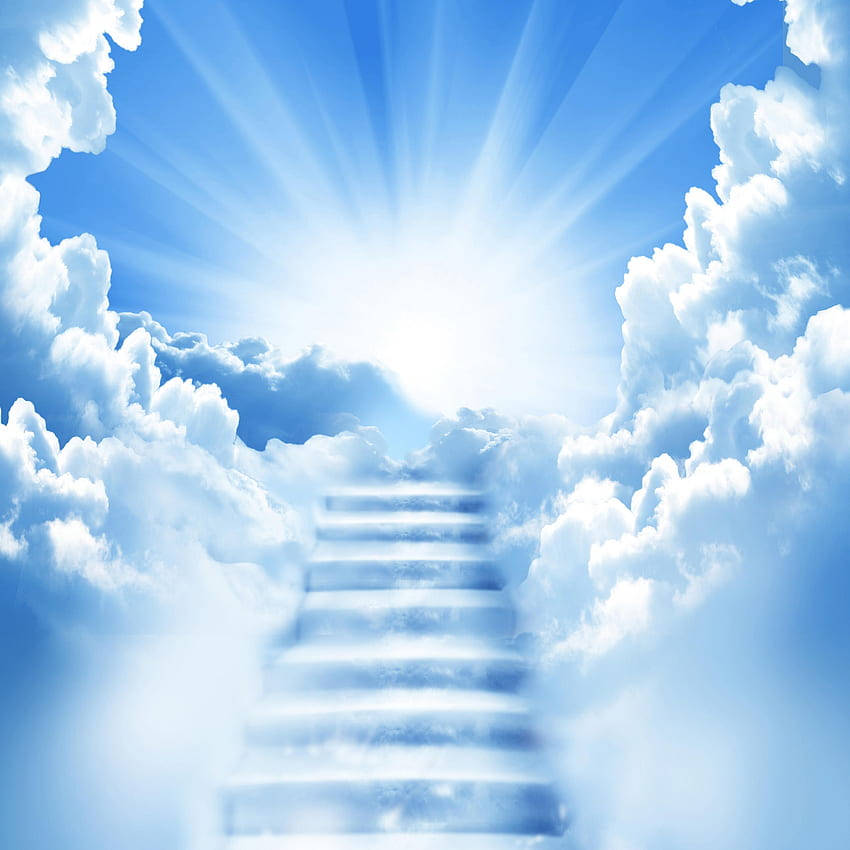 Heavenly Angels, clouds, sunburst, SD Desktop Wallpaper