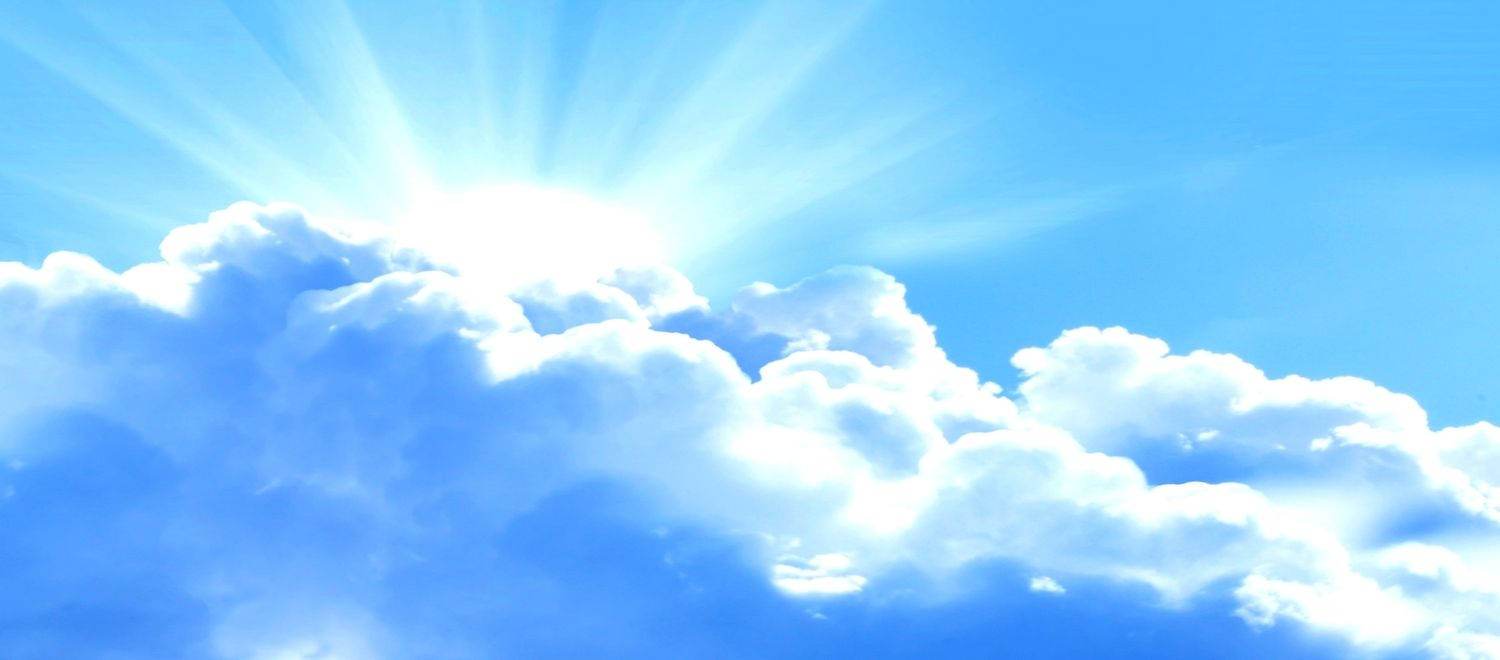 Heavenly Clouds, fluffy white clouds, vibrant blue sky, HD Desktop Wallpaper
