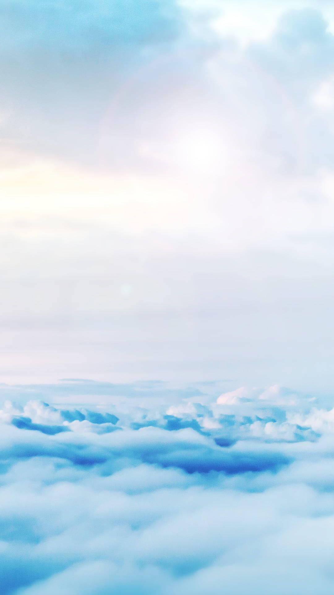Heavenly Clouds, fluffy clouds, soft blue and white light, Full HD Phone Wallpaper
