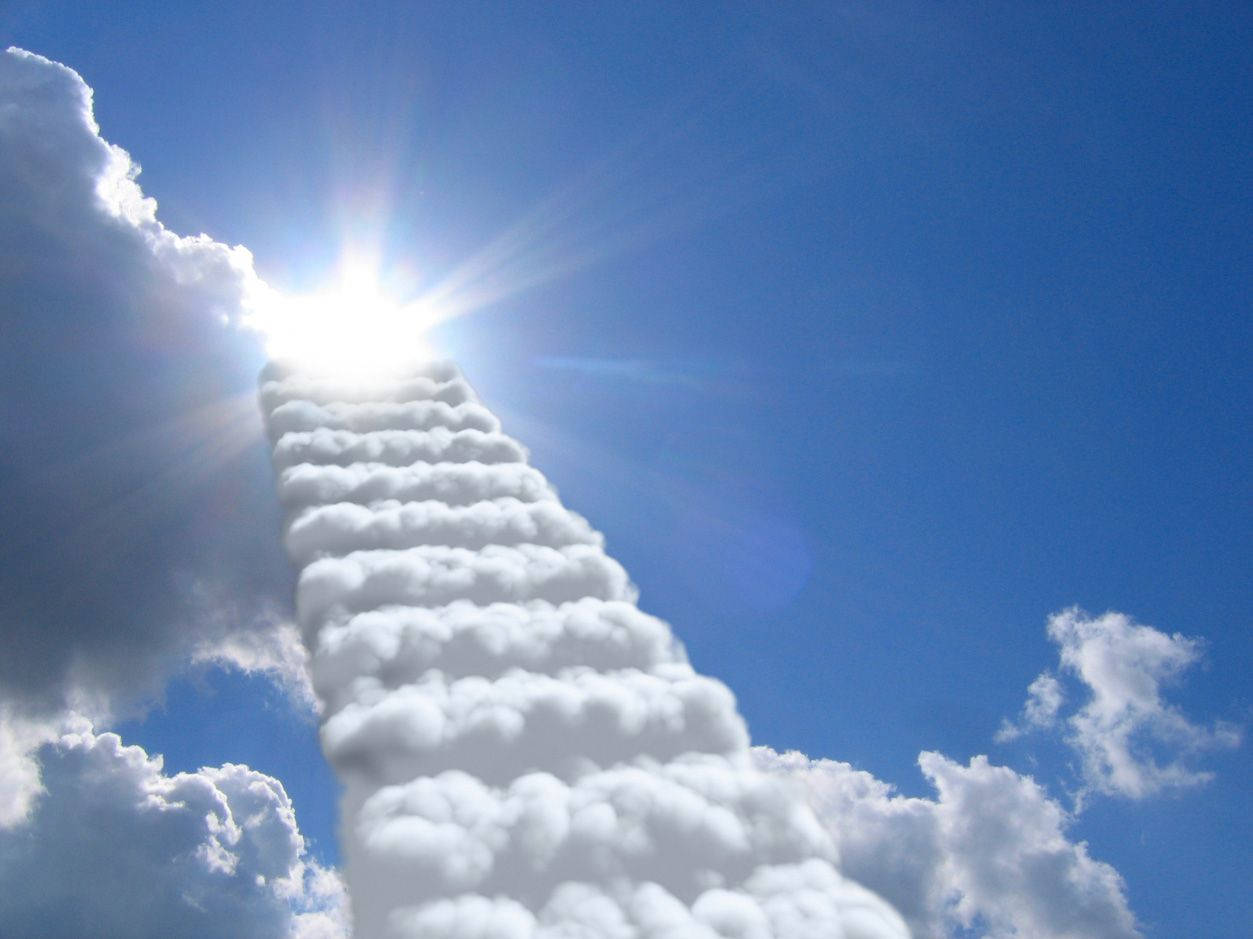 Heavenly Clouds, sunburst, dramatic cloud formation, SD Desktop Wallpaper