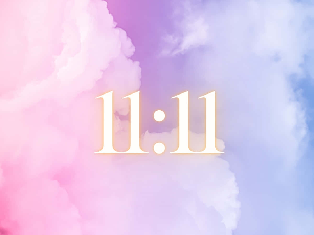 11:11, golden, pastel sky, SD Desktop Wallpaper