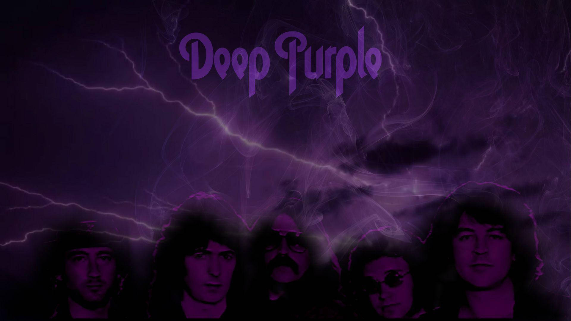 Deep Purple, British Heavy Metal Band, stormy purple sky, Full HD Desktop Wallpaper