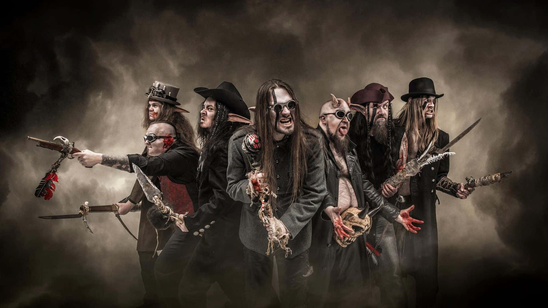Heavy Metal, pirates, grotesque makeup, Full HD Desktop Wallpaper